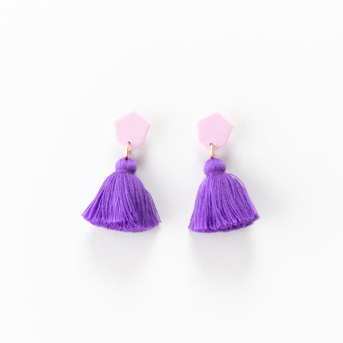 Fleur Earrings - Purple