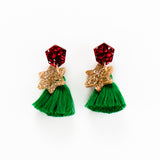 Pine Tassel Earrings in Multi