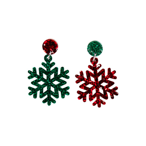 Snowflake Earrings in Multi